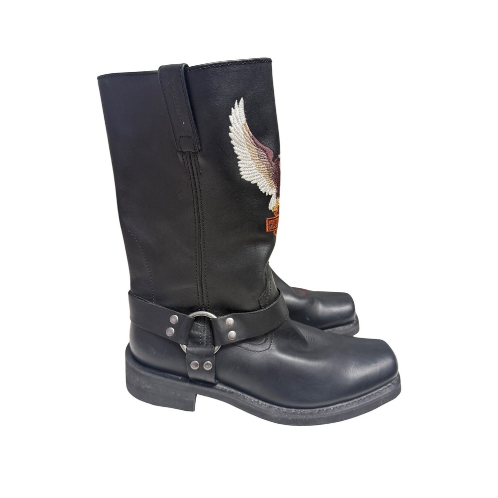 Harley Davidson Darren Boots Mens 11.5M Black D93216 Motorcycle Biker Western